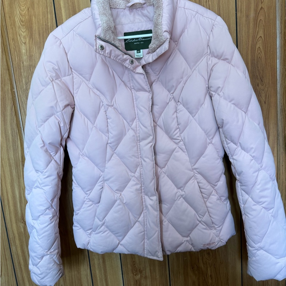 Eddie Bauer Light Pink Quilted Puffer Jacket